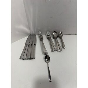 Gorham Studio 18/10 Stainless Flatware Set 36 Pc Knives Forks Spoons service / 7
